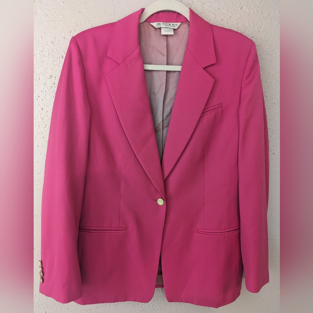 Austin Reed Hot Pink Single-Button Blazer - Picture 12 of 13